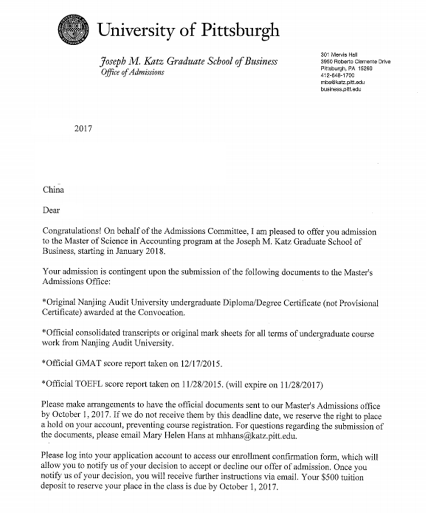 匹兹堡大学会计硕士 University of Pittsburgh Master of Science in Accounting 匹兹堡大学会计硕士 University of Pittsburgh Master of Science in Accounting