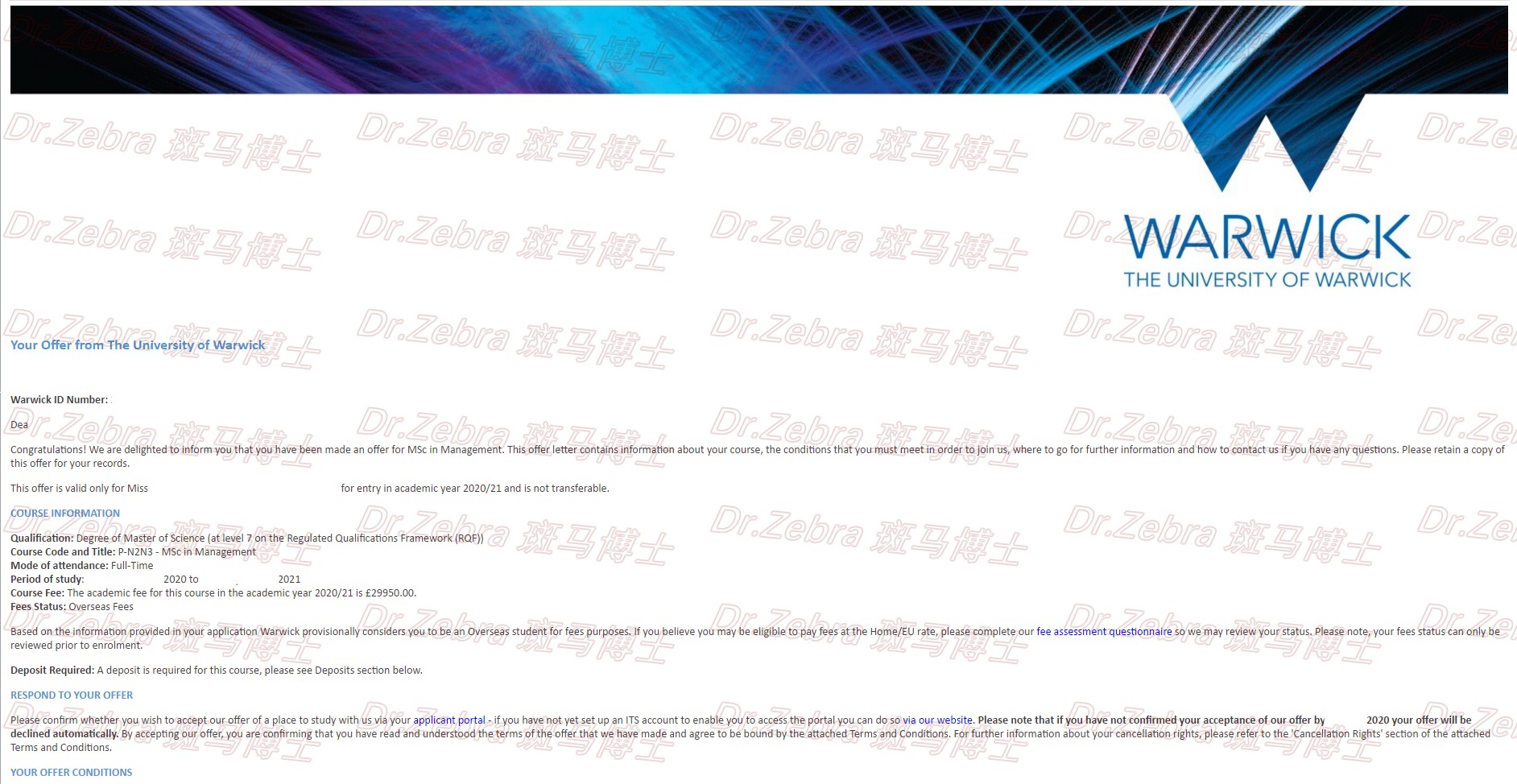 斑马博士、斑马博士留学中心、华威大学、The University of Warwick 、MSc Management 、管理学硕士 斑马博士、斑马博士留学中心、华威大学、The University of Warwick 、MSc Management 、管理学硕士