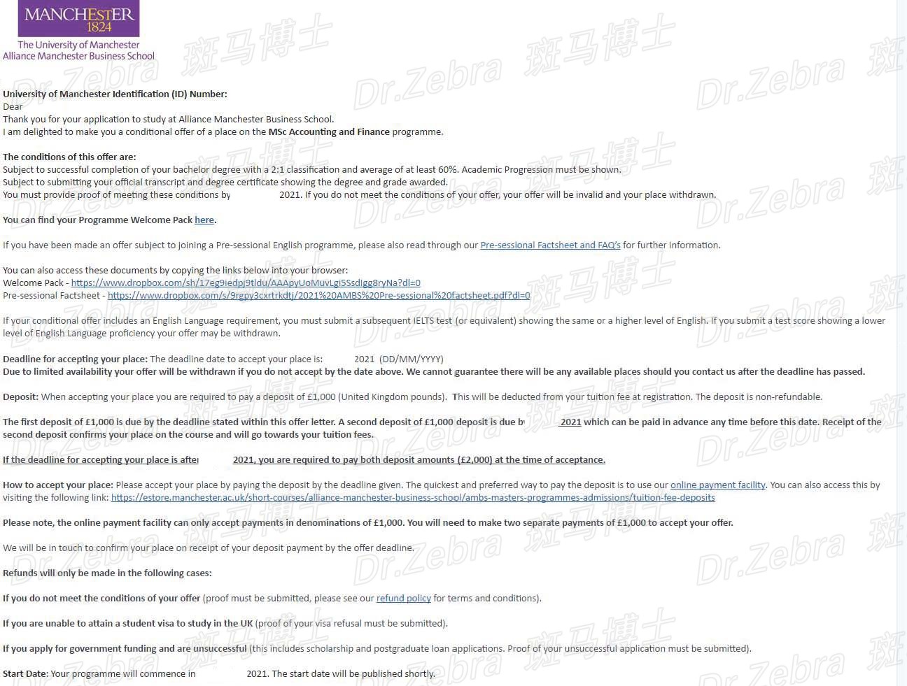 斑马博士、斑马博士留学中心、曼彻斯特大学、 University of Manchester 、MSc Accounting and Finance 、会计与金融硕士 斑马博士、斑马博士留学中心、曼彻斯特大学、 University of Manchester 、MSc Accounting and Finance 、会计与金融硕士