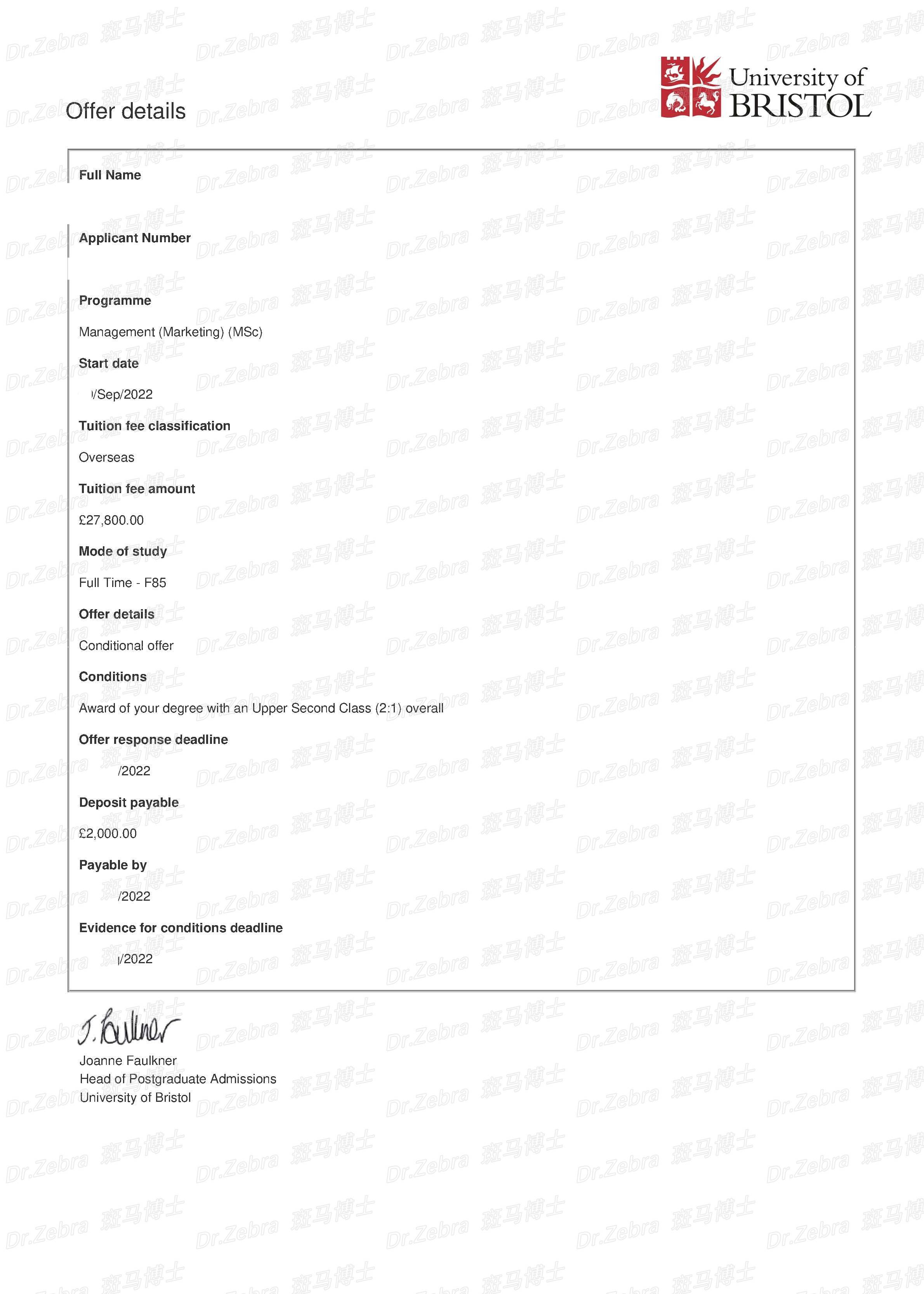 斑马博士、斑马博士留学中心、布里斯托大学 、University of Bristol 、 MSc Management (Marketing) 斑马博士、斑马博士留学中心、布里斯托大学 、University of Bristol 、 MSc Management (Marketing)