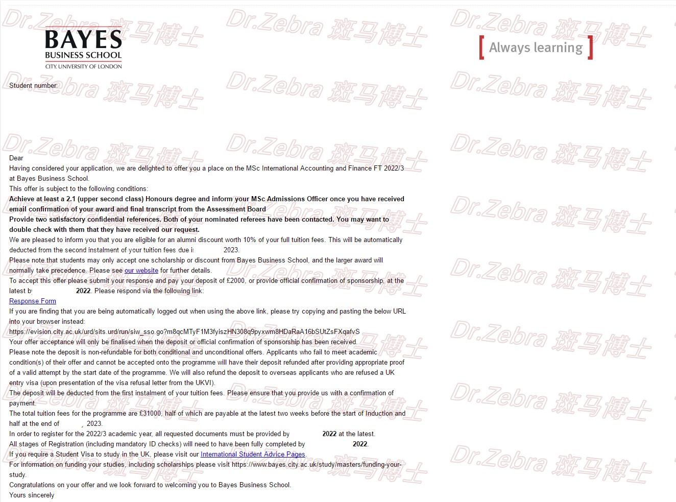 斑马博士、斑马博士留学中心、贝叶斯商学院、 Bayes Business School 、MSc International Accounting and Finance 、国际会计与金融硕士 斑马博士、斑马博士留学中心、贝叶斯商学院、 Bayes Business School 、MSc International Accounting and Finance 、国际会计与金融硕士