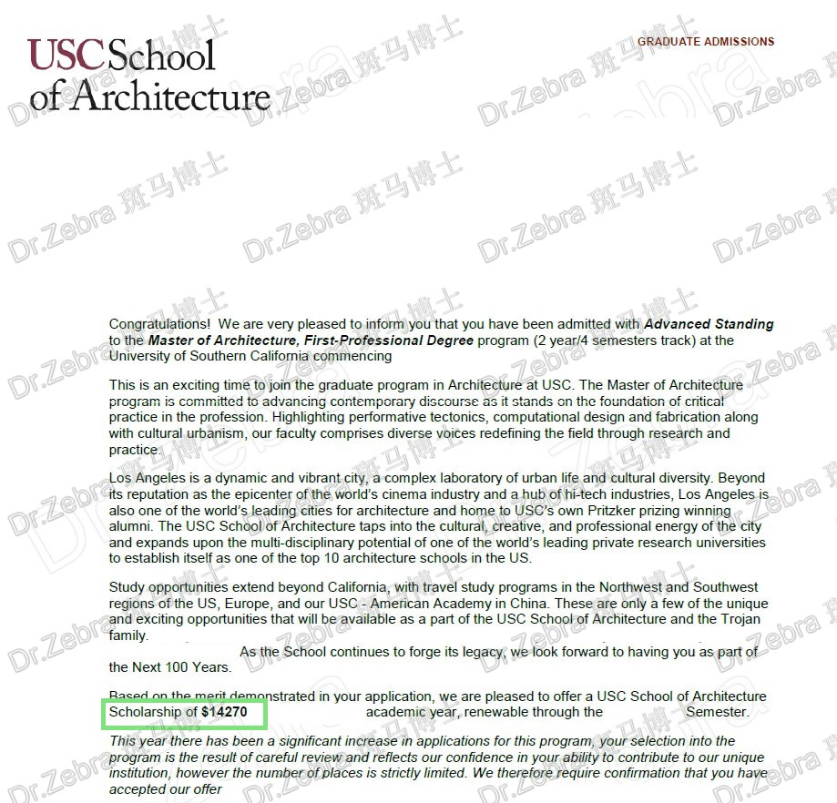 USC, Master of Architecture ，建筑学硕士