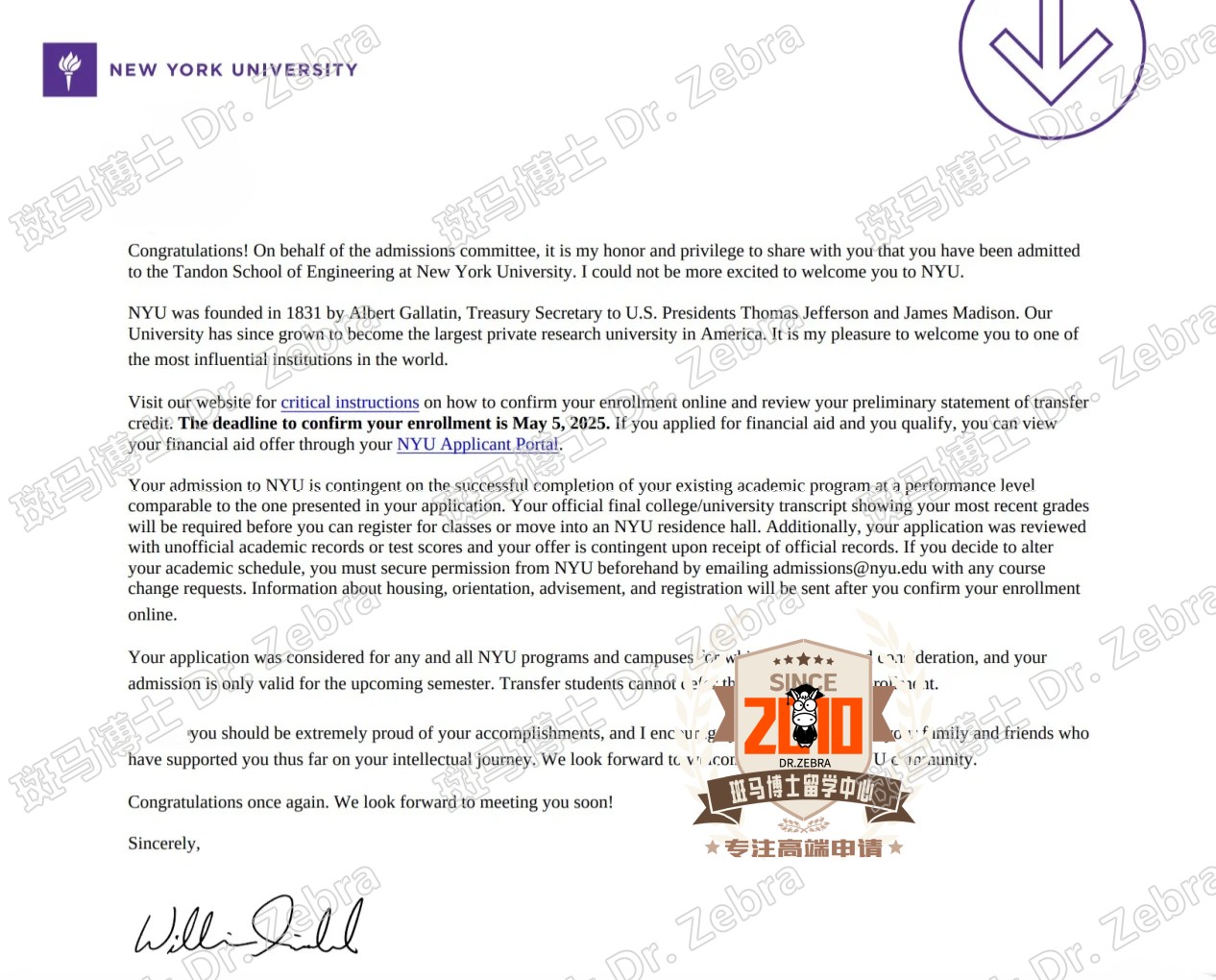 New York University本科录取! New York University本科录取!